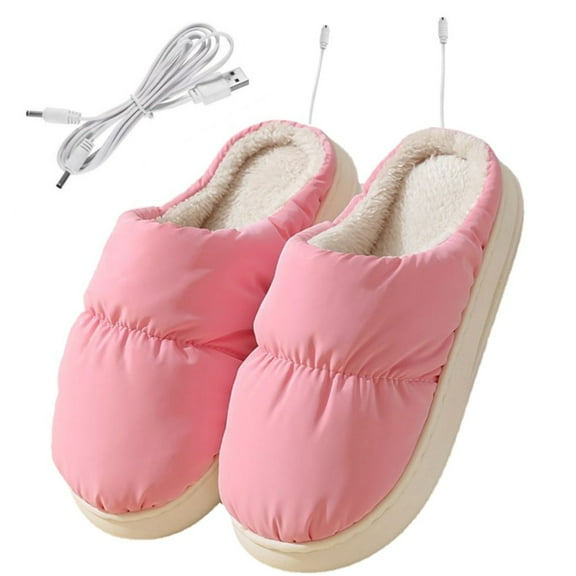 Pair Plush USB Electric Heating Slippers Shoe Keep Foot Warmer for Winter Cold Weather Women Men Foot Warmer