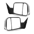 thumbnail image 1 of Pair Power Towing Heated Chrome Side View Mirror for Right Side (Passenger Side) RH and Left Side (Driver Side) LH For 2013 2014 2015 2016 Ram 1500 2500 3500 Manual Towing Rearview Mirror, 1 of 6