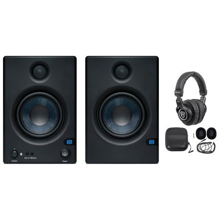 Pair Presonus Eris E5 BT 5" Powered Studio Monitors w/ Bluetooth + Headphones