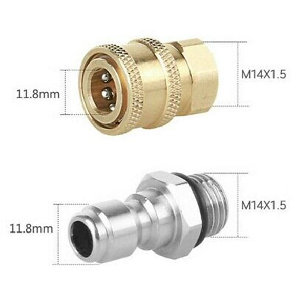 Pair Pressure Washer Quick Release 1/4Male/M22 Female Plug Brass Connector Garden Power Equipment High Pressure Washer Adapter