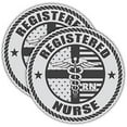 thumbnail image 1 of Pair | REFLECTIVE Registered Nurse Hard Hat Stickers | Lunchbox Decals | RN Decals | Nursing Stickers | iPad Stickers | Car Decal Bumper Stickers | 2” x 2” Reflective Vinyl Nursing Decals, 1 of 3
