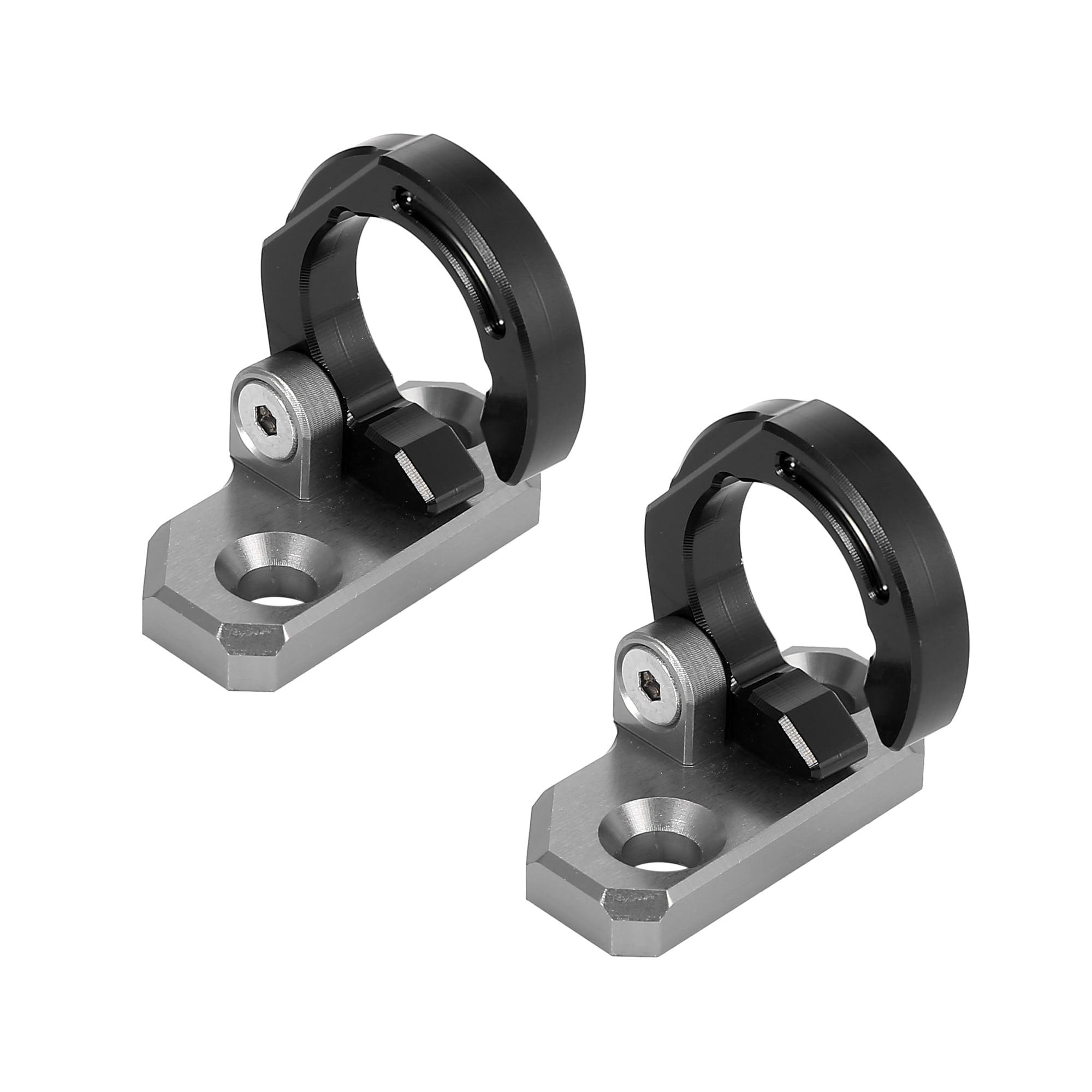 Pair Rear Brake Line Hose Clamp Oil Pipe Line Clamps Universal Motorcycle Aluminum Alloy Black