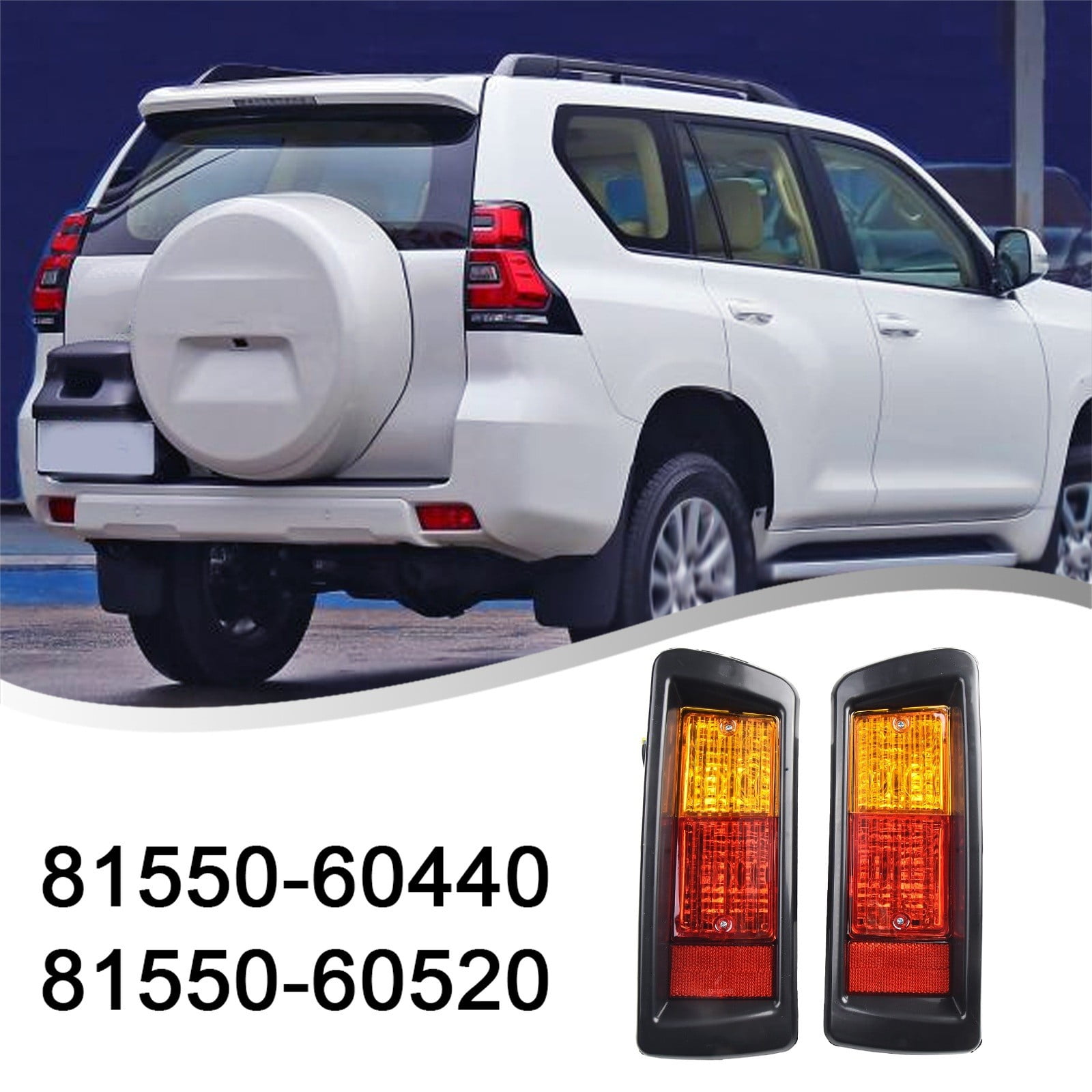 Pair Rear Bumper Lamp Tail Light For Toyota For Land For Cruiser For ...