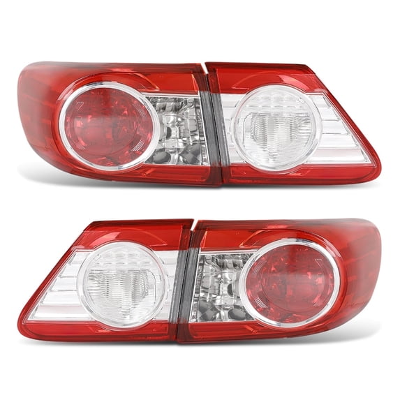 Pair Rear Tail Lights Brake Lamps Left and Right Side Fit For 2011-2013 Toyota Corolla