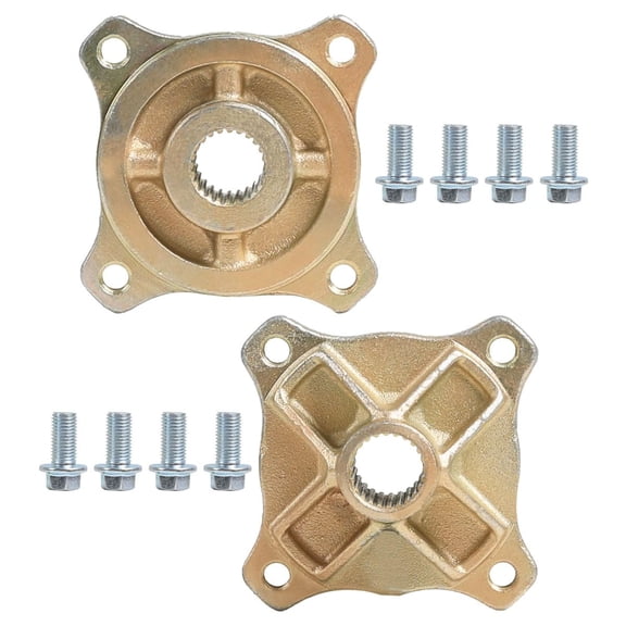 A Pair Rear Wheel Rim Hubs 4 Stud 24T Spline Rear Axle Wheel Hubs for GY6 Engine ATVUTVGoKartGolfCartBuggyQuadBike Moped 4WheelerTaotao Coolster 110cc 125cc 150cc 200cc (Left and Right)