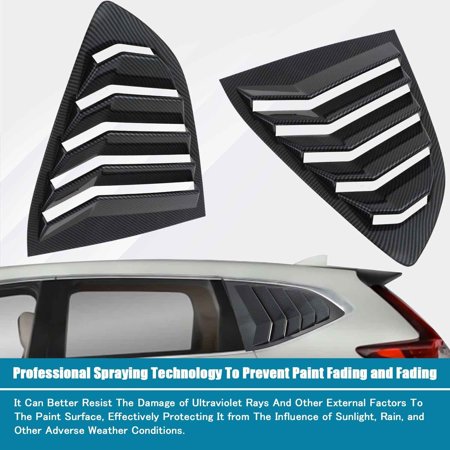 Pair Rear Window Shutters Louvers Blinds Covers Trim for Honda CR-V 2017-2022