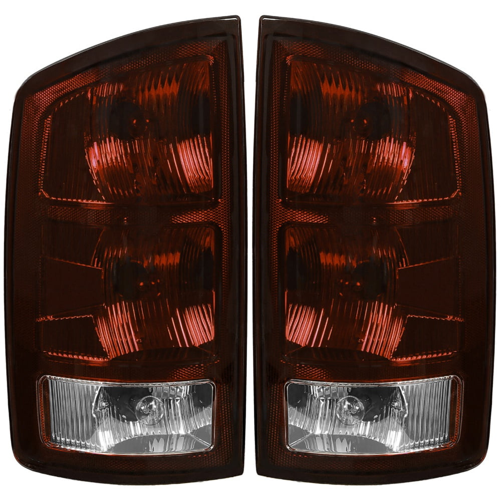 Pair Red Smoked Tail Lights Lamps For Dodge Ram 1500 Ram 2500 Ram 3500