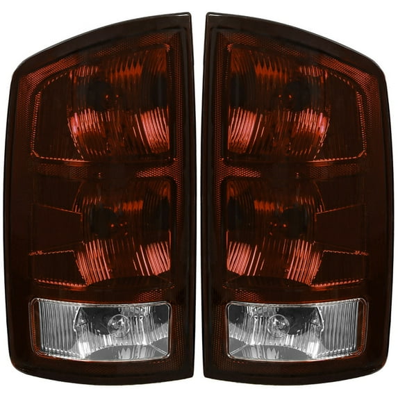 Pair Red Smoked Tail Lights Lamps For Dodge Ram 1500 Ram 2500 Ram 3500