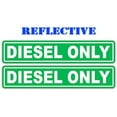 thumbnail image 1 of Pair | Reflective Diesel Only Label Decal Vinyl Sticker | Fuel Decal | Truck | Gas Tank Label | Gas Container Label | Color: Green, 1 of 3