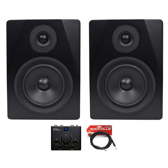 Pair Rockville APM5B 5.25" Studio Monitors+Presonus Bluetooth Monitor Controller