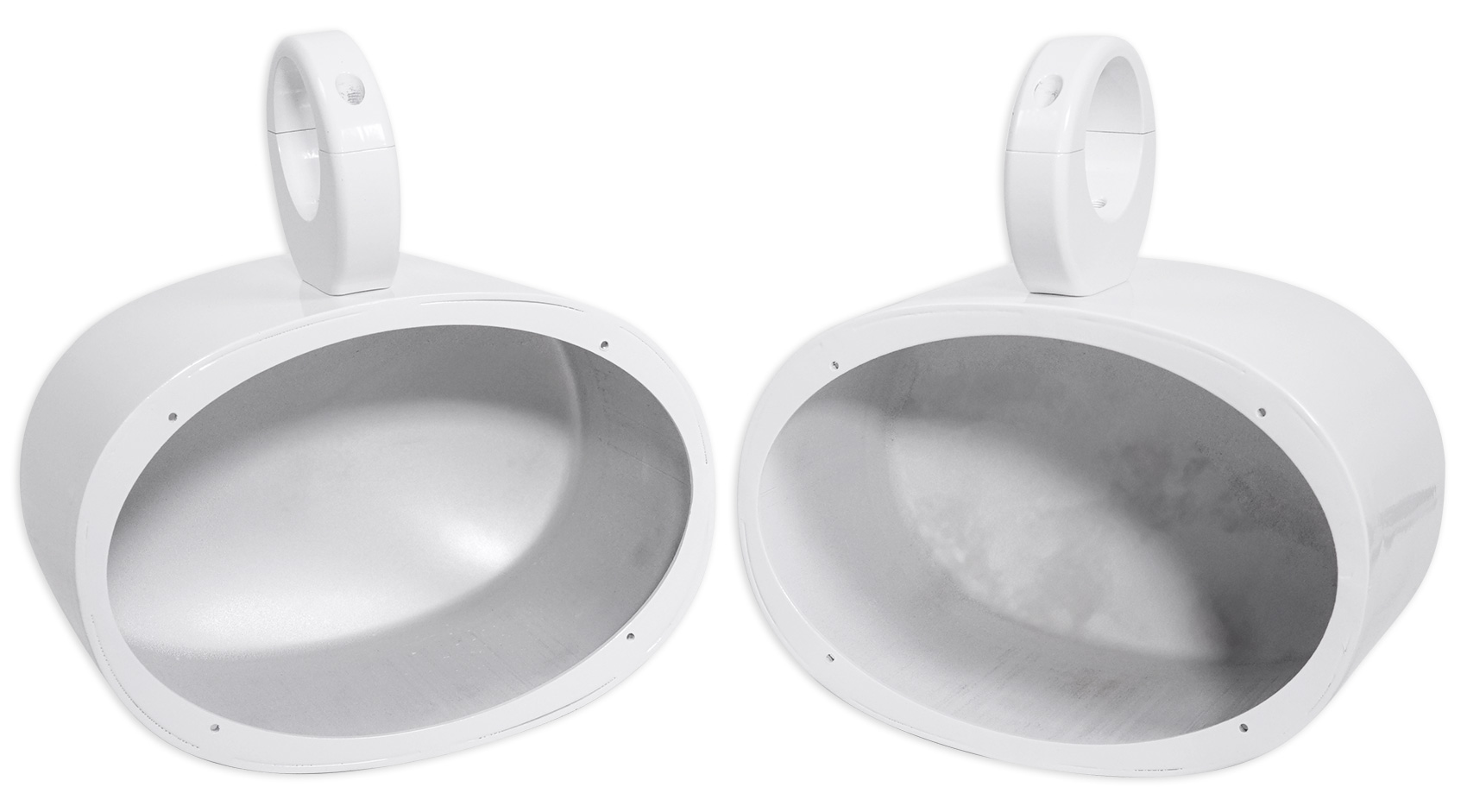 Pair Rockville MAC69W 6x9 White Aluminum Wakeboard Tower Speaker Pod