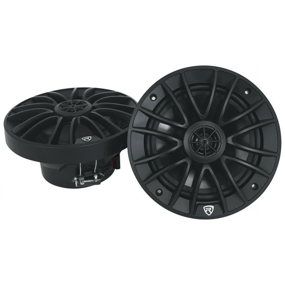 Pair Rockville RM-PREMIUM-65 BLACK 6.5" 600w Marine Boat Speakers - Crisp Sound!