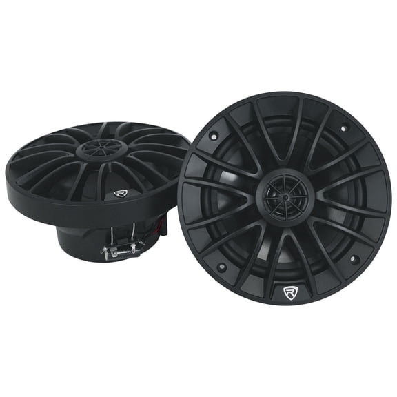 Pair Rockville RM-PREMIUM-65 Black 6.5" 600w Marine Boat Speakers - Crisp Sound!