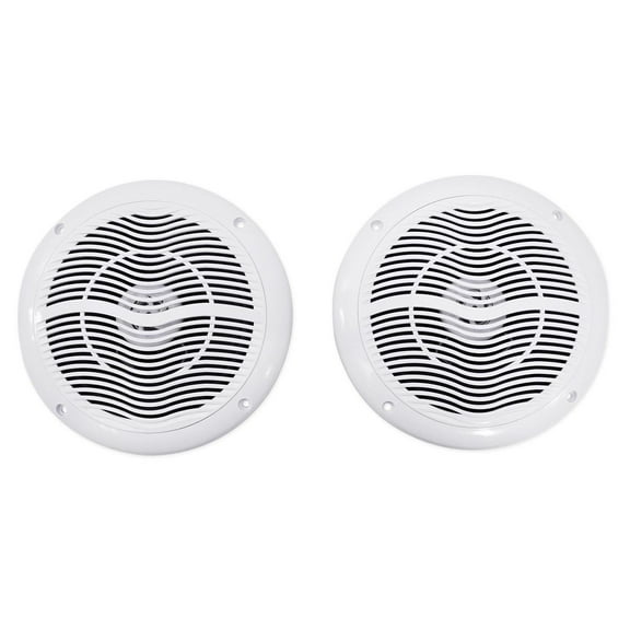 Pair Rockville RMC65W 6.5" 600 Watt Waterproof Marine Boat Speakers 2-Way White