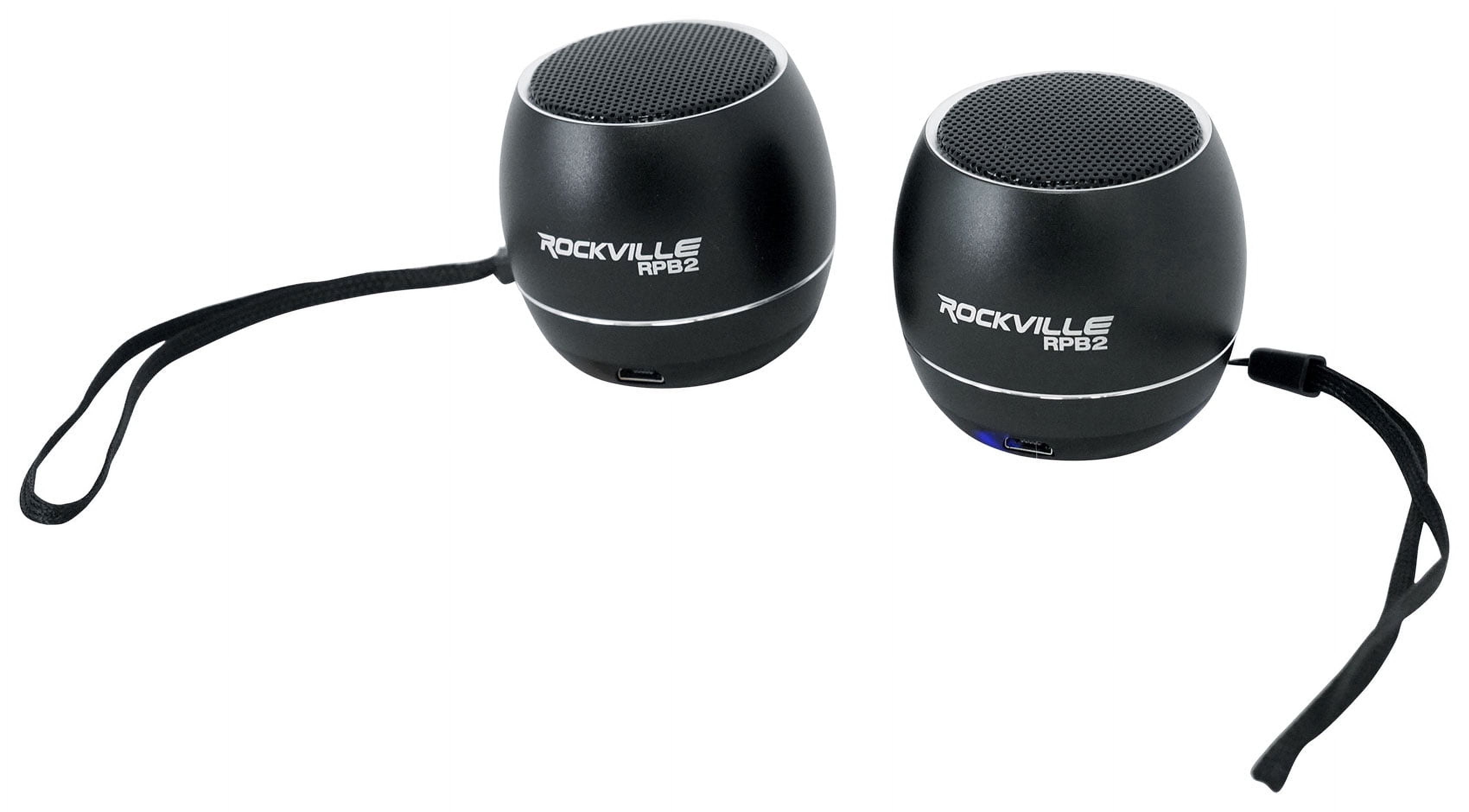 Pair Rockville RPB3BLACK Handheld Wireless Linking Portable Bluetooth