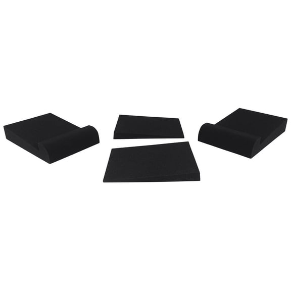 Rockville RRS190S Studio Monitor Isolation Pads High-Density Acoustic Foam Charcoal Gray