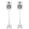 thumbnail image 1 of Pair Rockville RS37W 37" Steel Bookshelf Speaker/Studio Monitor Stands in White, 1 of 9