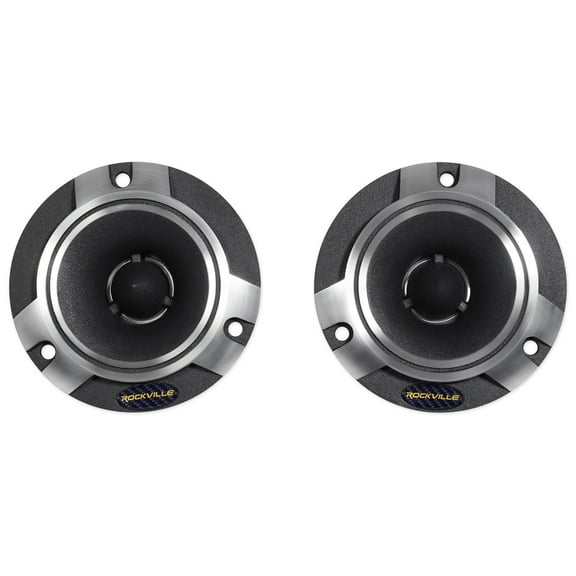 Pair Rockville RT5 2.8" Aluminum Car/Pro Tweeters w Titanium Diaphragm+Kapton VC