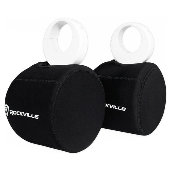 Pair Rockville RWBC525 Neoprene Covers For 5.25" Marine Wakeboard Tower Speakers