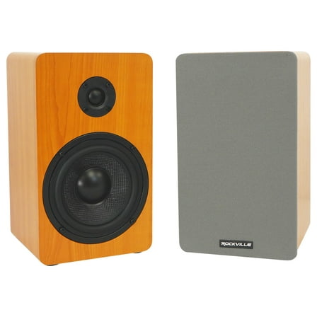 Pair Rockville RockShelf 54C 360w Wood 5.25" Home Theater Bookshelf Speakers/4 Ohm