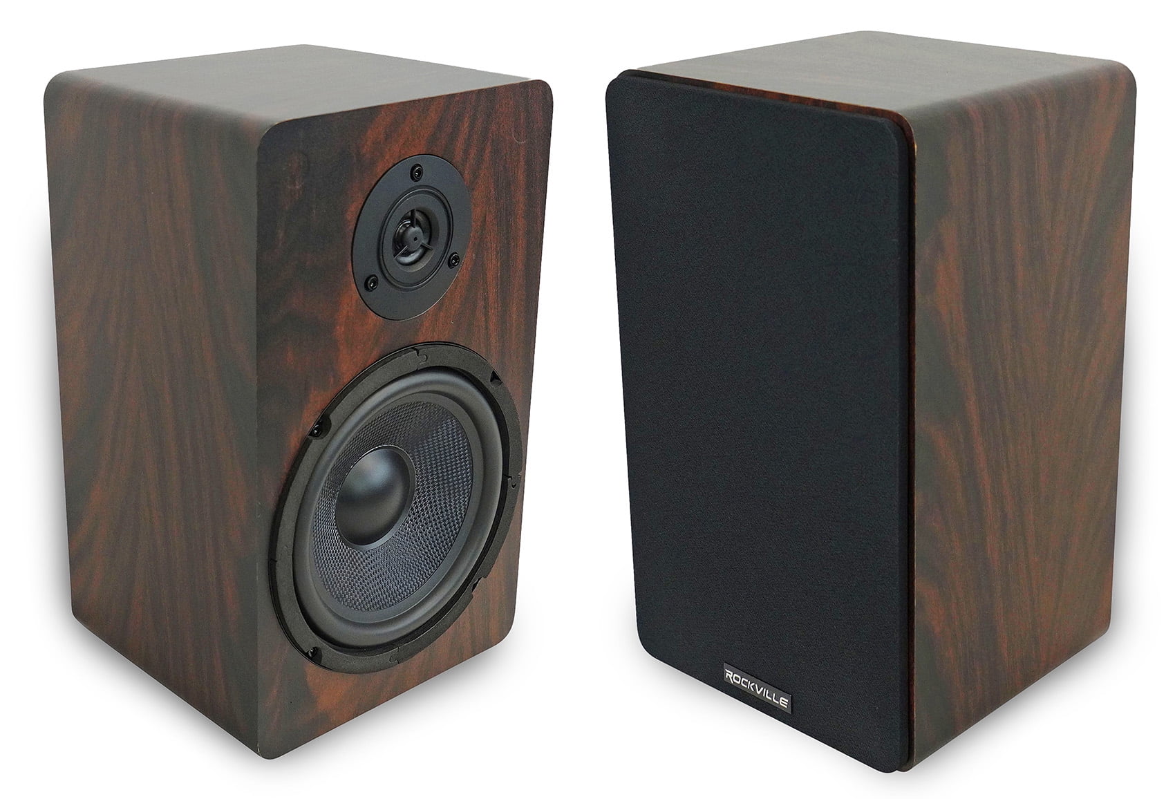 Rockville Pair RockShelf 68D V2 400W Bookshelf Speakers 8 Ohm, Kevlar Woofers, Silk Dome Tweeter, MDF Cabinet, for Home Theater and Audiophiles