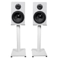 thumbnail image 1 of Pair Rockville RockShelf 64W White 6.5" Home Bookshelf Speakers w/21" Stands, 1 of 9