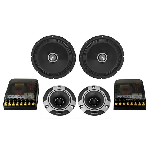 Pair Rockville X8C Competition 8" Component Speakers/Titanium Tweeters Pro Audio