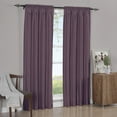 thumbnail image 1 of Pair Rod Pocket Soho Faux Silk Curtain Panels (Set of 2 Panels)- Purple - 42x108, 1 of 2