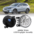 thumbnail image 1 of Pair Round LED Fog Lights for Acura RDX Base Sport Utility 4-Door 2010-2018, 55W White Clear Off-Road Lamps Black Front Bumper LED Fog Lights Assembly, 1 of 6