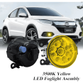 thumbnail image 1 of Pair Round LED Fog Lights for Honda HR-V 2019 2020 2021, 55W 3500K Amber Yellow Off-Road Lamps Black Front Bumper LED Fog Lights, 1 of 9
