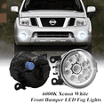 thumbnail image 1 of Pair Round LED Fog Lights for Nissan Pathfinder 2005-2012, 55W 6000K White Off-Road Lamps Black Front Bumper LED Fog Lights, 1 of 12