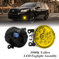 thumbnail image 1 of Pair Round LED Fog Lights for Subaru Ascent 2019-2022, 55W 3500K Amber Yellow Off-Road Lamps Black Front Bumper LED Fog Lights, 1 of 9