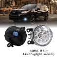 thumbnail image 1 of Pair Round LED Fog Lights for Subaru Ascent 2019-2022, 55W White Clear Off-Road Lamps Black Front Bumper LED Fog Lights Assembly, 1 of 13