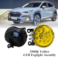 thumbnail image 1 of Pair Round LED Fog Lights for Subaru Crosstrek 2016-2024, 55W 3500K Amber Yellow Off-Road Lamps Black Front Bumper LED Fog Lights, 1 of 9