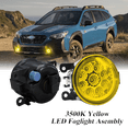 thumbnail image 1 of Pair Round LED Fog Lights for Subaru Outback 2011-2024, 55W 3500K Amber Yellow Off-Road Lamps Black Front Bumper LED Fog Lights, 1 of 9