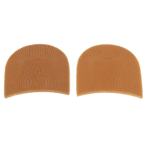 Pair Rubber Glue on Heels Shoe Repair Pad Replacement - Apricot, as described