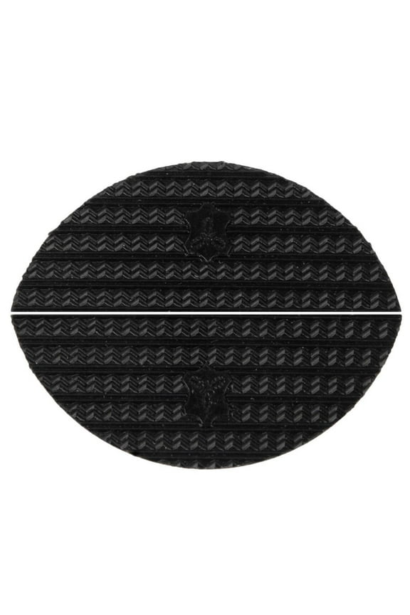 Pair Rubber Stick on Shoe Heel Tips Tap Replacement DIY Repairs Supply - Black, 90x37x6mm