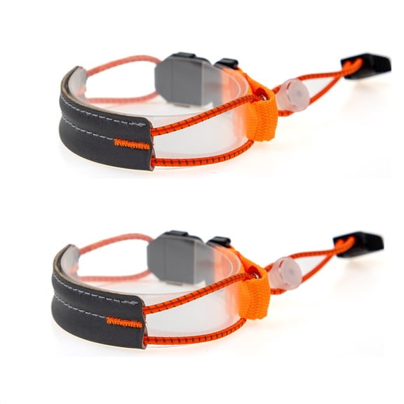 A Pair of Safety Cycling Trousers Strap, Bicycle Ankle Leg Strap, Bike Reflective Wrist Ankle Bind, Leg Bands for Cycling Jogging Running Gear, Reflective Elastic Cycling Ankle Bands(Orange)