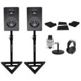 thumbnail image 1 of Pair Samson M50 5" Active Studio Monitors+Stands+Pads+Headphones+Mic+Stand/Mount, 1 of 11
