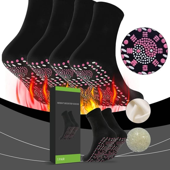 A Pair of Self Heating Socks,Foot Massage Thermotherapeutic Sock,Circulation Magnetic Self-heating Shaping Socks,Height Booster Socks,Winter Warming Socks For Sock for Men Women