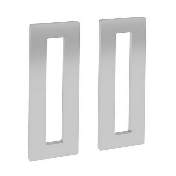 Pair Self Stick adhesive Finger Pull STQ Square Handles for Cabinets.