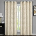 thumbnail image 1 of Royal Tradition Contemporary Beige Solid Print Grommet Blackout Curtains, 54” x 108” (2 Panels), 1 of 3