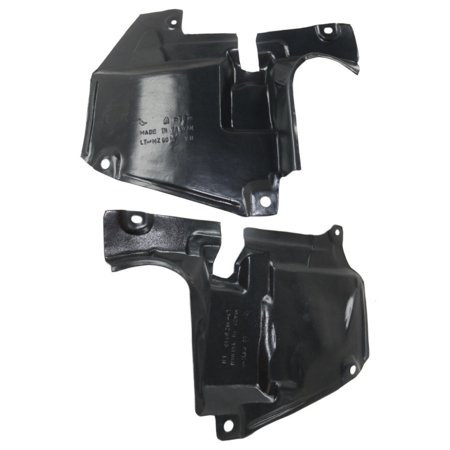Pair Set of 2 Engine Splash Shields Driver & Passenger Side Left Right For Mazda