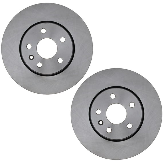 Pair Set of 2 Front Coated Disc Brake Rotors For Chevrolet Volt