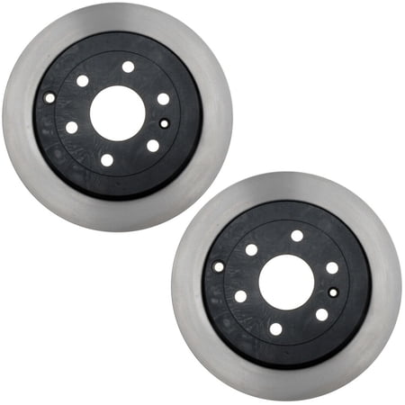 Pair Set of 2 Rear Disc Brake Rotors Pro For Buick Chevrolet GMC Saturn