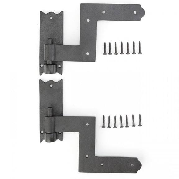 Pair Shutter Hinge Wrought Iron 6" H x 6 1/2" W Pack of 5