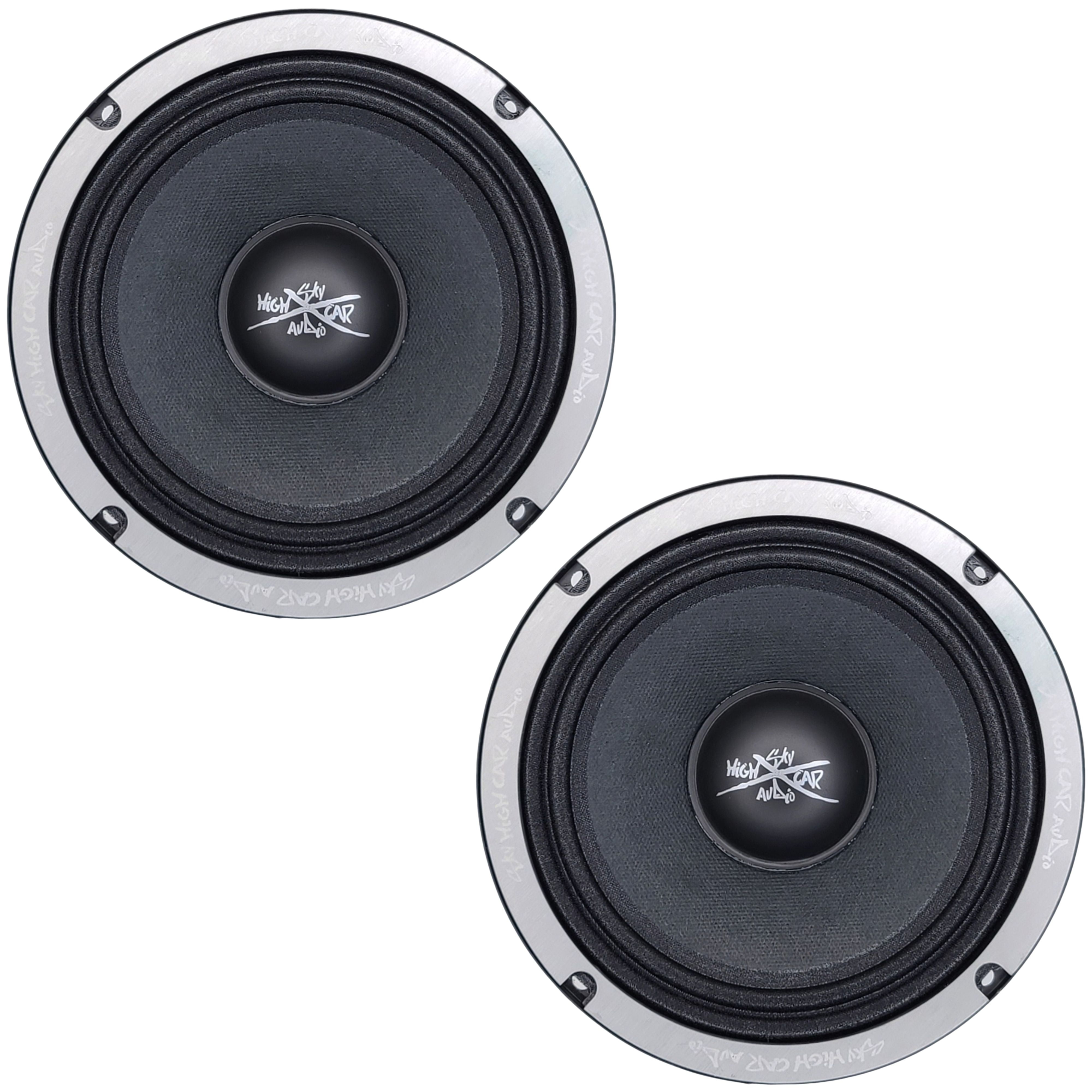 Pair Sky High Pro Car Audio 8" Midrange Midbass Speakers 1100W 8 Ohm SHEL88