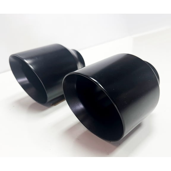 Pair Slant Cut 5" Black Exhaust Tips 3" for Dodge Charger Scat Pack SRT R/T