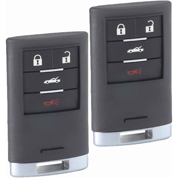 Pair Smart Key Fob Replacement 4 Button for Chevrolet Corvette 2008-2013,FCC ID M3N5WY7777A,P/N:25926479 25926480