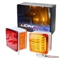 thumbnail image 1 of Pair Square Double-Faced Fender/Wheelarch Mount LED Pedestal Truck and Trailer Lights (Powered by 39-SMD LED Lights For Turn Signal, Side Markers & Brake Tail Lights), 1 of 9